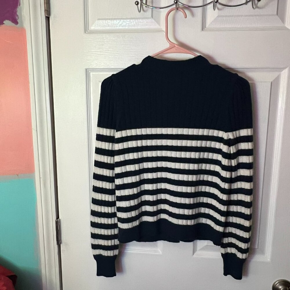 Heart Puff Sleeve V-Neck Cardigan Loft - Picture 8 of 8
